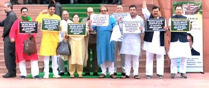 Protest on Parliament House premises
