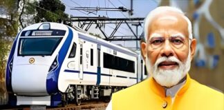 पीएम मोदी ने वंदे भारत ट्रेन को दिखाई हरी झंडी