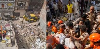 दिल्ली में 20 साल पुरानी चार मंजिला इमारत ढहने से 11 की मौत