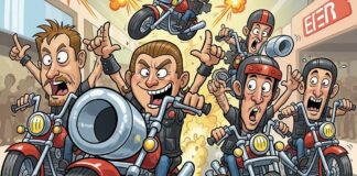 सैंडिस कंपाउंड में पाथ वे पर बाइकर्स का कब्जा