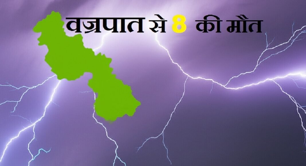 वज्रपात से झारखंड में कोहराम