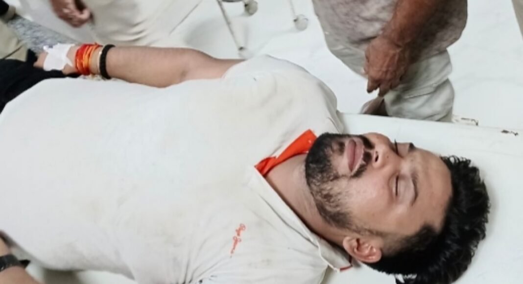 बिहार पुलिस एनकाउंटर में अपराधी घायल.