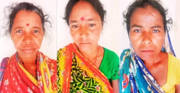 तीन महिलाओं ने बुजुर्ग की गर्दन रेत डाली