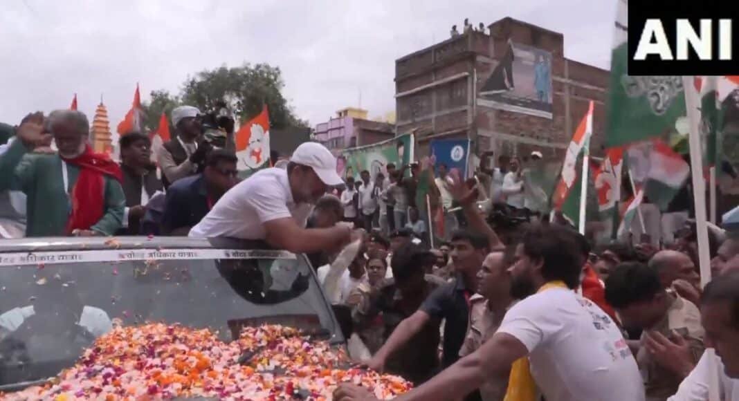 राहुल गांधी के काफिले की गाड़ी से पुलिसकर्मी जख्मी