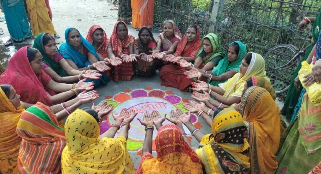 भागलपुर के सन्हौला में जीविका दीदियों की रैली