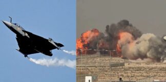 लड़ाकू विमान तेजस दुर्घटनाग्रस्त (फोटो: सोशल मीडिया)