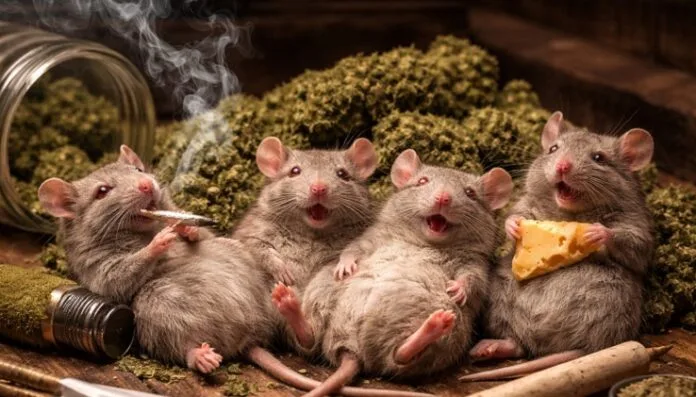 mouse ate the cannabis गांजा खा गए चूहे