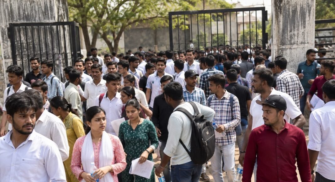 2.23 घंटे देरी से शुरू हुआ एग्जाम