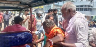 भागलपुर में चलते टोटो का चक्का खुला, तिलकामांझी चौक पर पलटी गाड़ी, 3 घायल टोटो का चक्का खुला