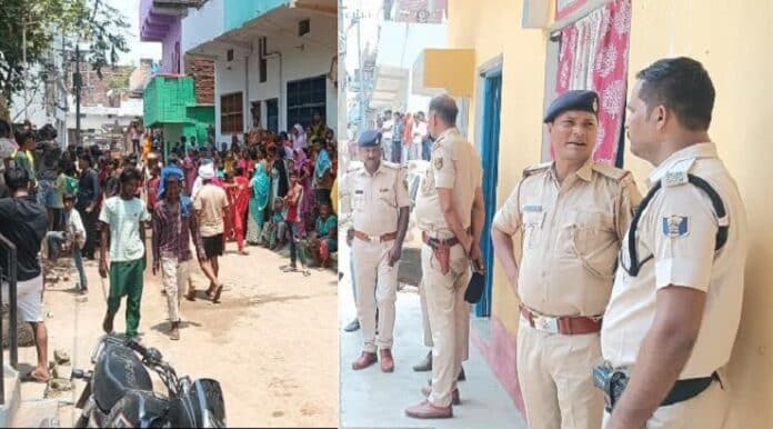 बिहटा में दो अलग-अलग स्थानों पर शव मिलने के बाद जांच करती पुलिस टीम