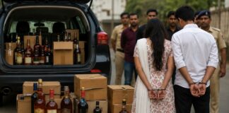 मुजफ्फरपुर में उत्पाद विभाग द्वारा जब्त की गई विदेशी शराब की खेप