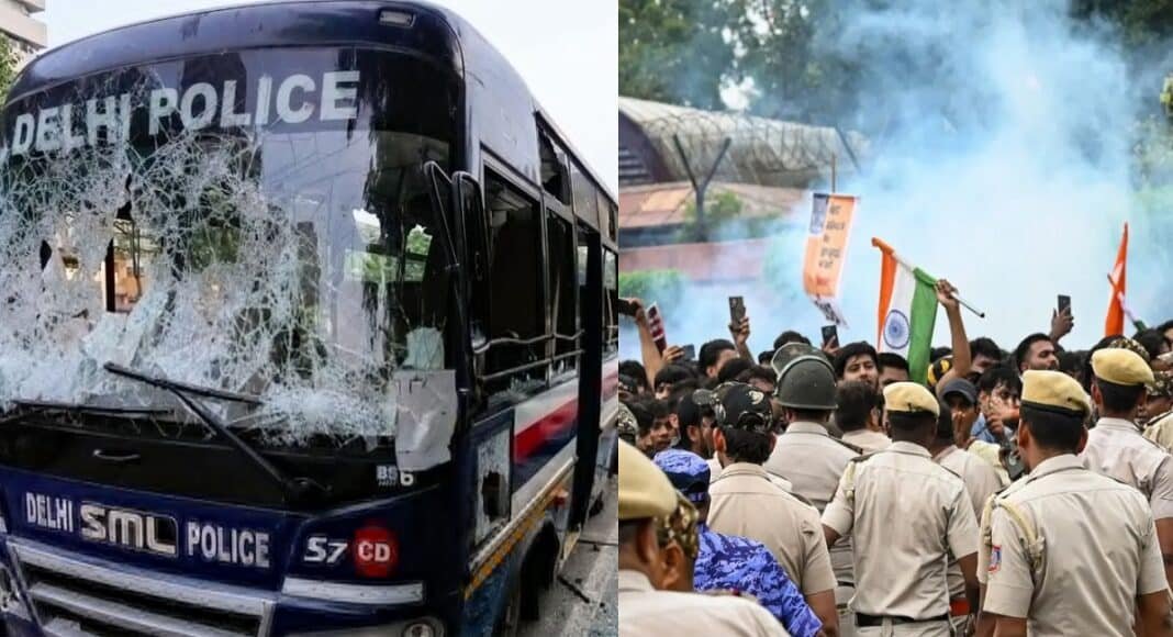 CJP चलो संसद मार्च में हिंसा