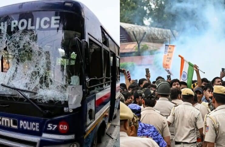 CJP चलो संसद मार्च में हिंसा
