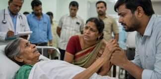 अस्पताल ने किया मृत घोषित, अंतिम संस्कार से पहले महिला ने पकड़ा दामाद का हाथ, बोली- ‘मैं जिंदा हूं’ आगरा में मृत घोषित महिला को दोबारा अस्पताल ले जाते परिजन