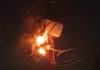 Habibpur Electricity Fire : हबीबपुर में आधी रात कवर्ड बिजली तार में लगी आग हबीबपुर में बिजली तार में आग