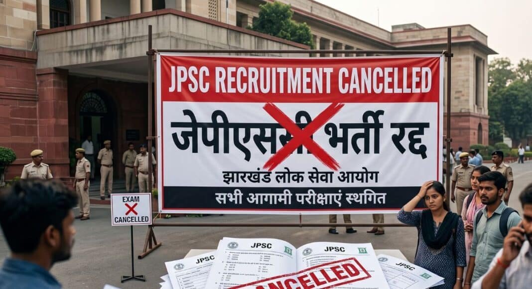 जेपीएससी की 21 भर्तियां रद्द