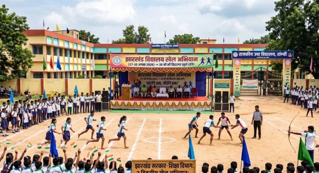 झारखंड स्कूलों में राष्ट्रीय खेल दिवस आयोजन