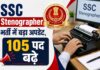 SSC Stenographer भर्ती में बड़ा अपडेट, 105 पद बढ़े; जानें किसे मिलेगा इसका फायदा एसएससी स्टेनोग्राफर भर्ती 2026
