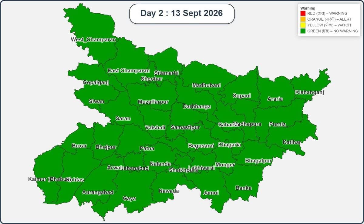 Bihar Weather: थमा बारिश का कहर, जानिए आज बिहार में धूप निकलेगी या छाए रहेंगे बादल Bihar Weather: थमा बारिश का कहर, जानिए आज बिहार में धूप निकलेगी या छाए रहेंगे बादल Bihar Weather 3
